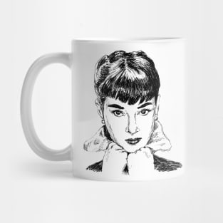 Audrey Hepburn Print Mug